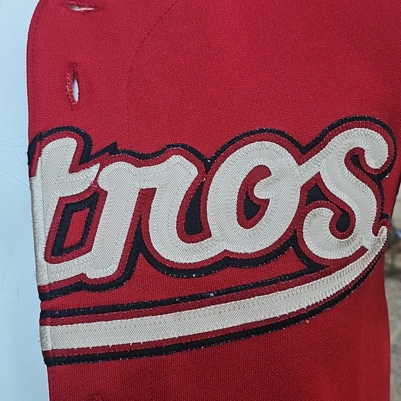 Vintage Majestic Brick Red ASTROS Embroidered Baseball Jersey Size M - Picture 2 of 14
